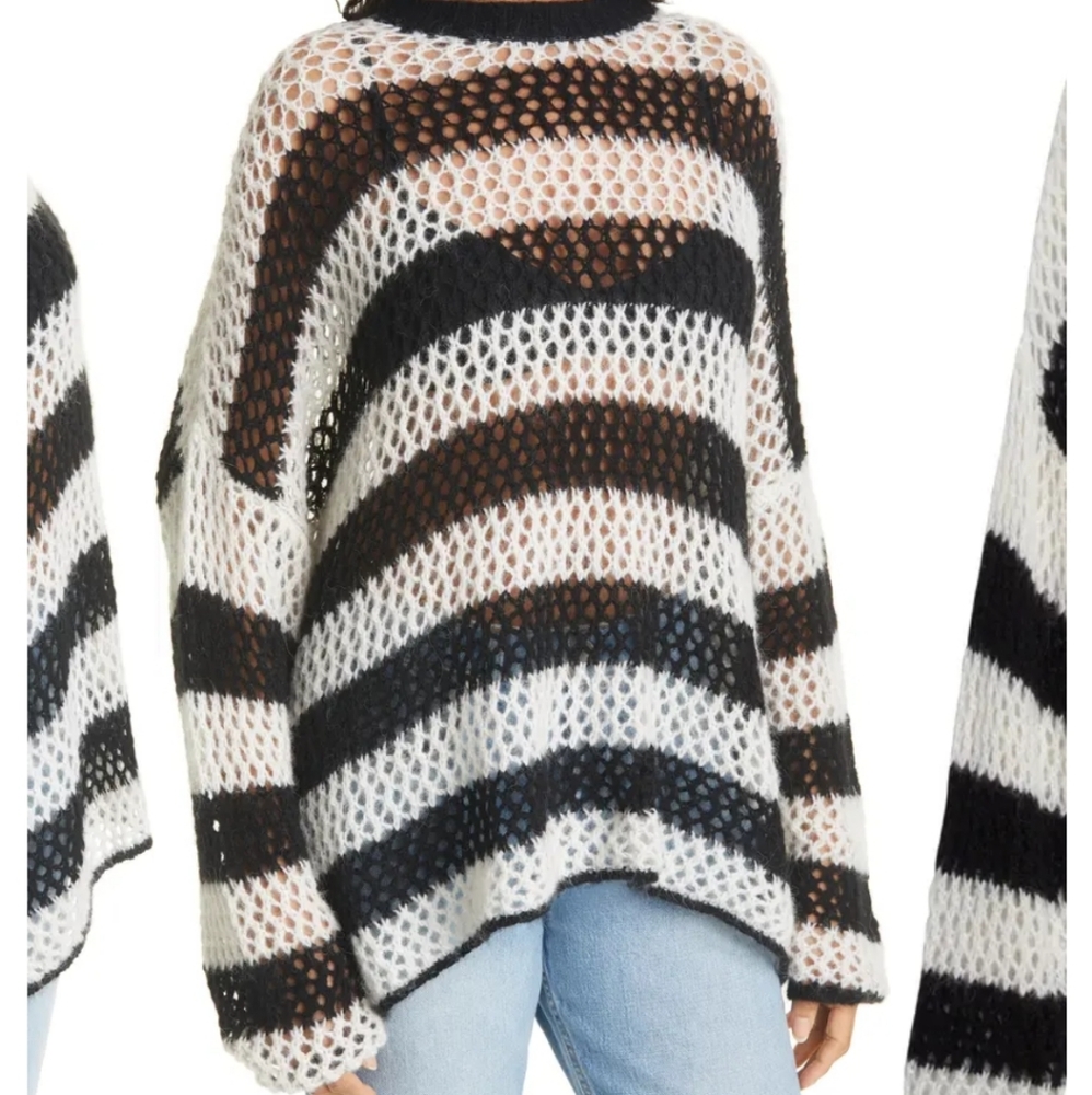 rag & bone Sadie Striped Crew Sweater NWT